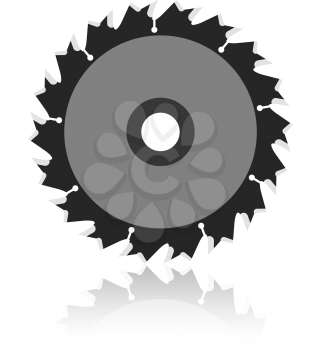 Royalty Free Clipart Image of a Saw Blade