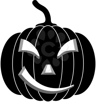 Black pumpkins for Halloween. Vector illustration.