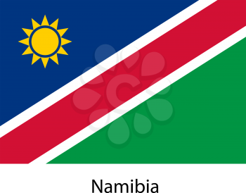 Flag  of the country namibia. Vector illustration.  Exact colors. 