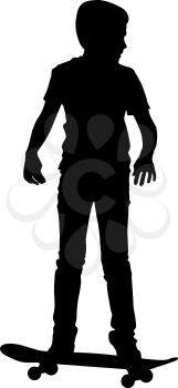 skateboarders silhouette. Vector illustration.
