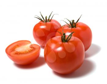 tomato isolated on white thebackground