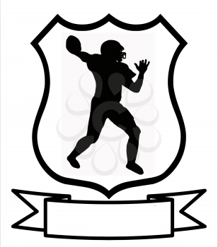 American Football Sport Emblem Badge Shield Logo Insignia Coat of Arms