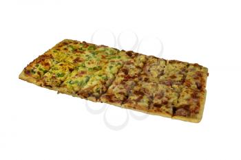Isolated Very Large Rectangular Pizza for the Hungry 