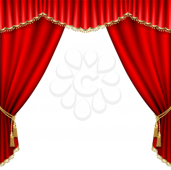 Royalty Free Clipart Image of a Theatre Curtain