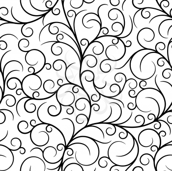 Royalty Free Clipart Image of a Background of Flourishes
