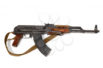Royalty Free Clipart Image of a Kalashnikov