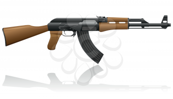 Royalty Free Clipart Image of an Automatic Machine AK-47 Kalashnikov 