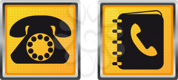 Royalty Free Clipart Image of Phone Icons