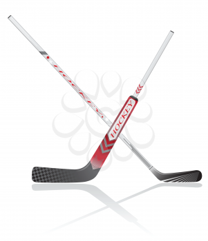 hockey sticks vector illustration isolated on white background