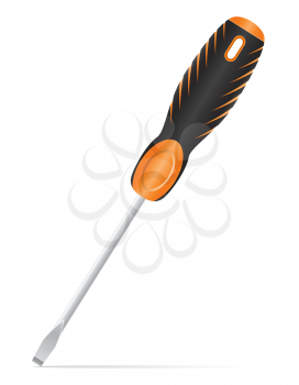 tool screwdriver flat vector illustration isolated on white background