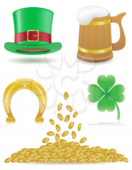 set icons St. Patrick`s day vector illustration isolated on white background