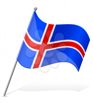 flag of Iceland vector illustration isolated on white background