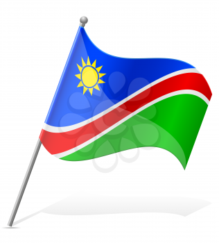 flag of Namibia vector illustration isolated on white background
