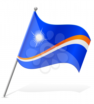 flag of Marshall Islands vector illustration isolated on white background