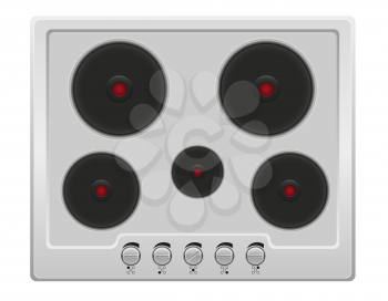 surface for electric stove vector illustration isolated on white background