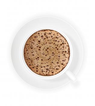 cup of coffee crema vector illustration isolated on white background