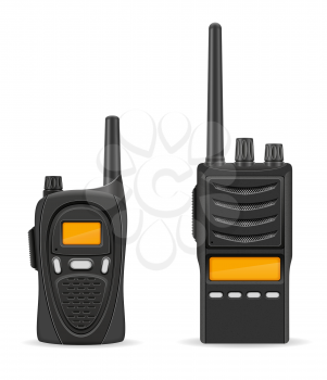 walkie-talkie communication radio vector illustration isolated on white background