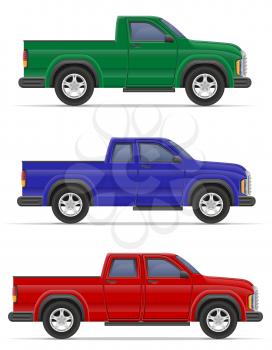 car pickup vector illustration isolated on white background