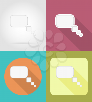 speech bubbles flat icons vector illustration isolated on background