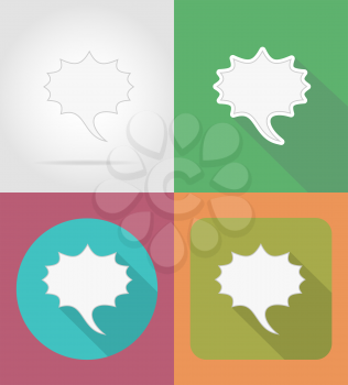 speech bubbles flat icons vector illustration isolated on background