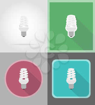 light bulb flat icons vector illustration isolated on background