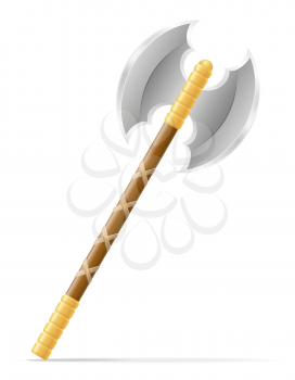 battle axe medieval stock vector illustration isolated on white background