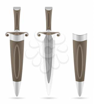 battle dagger medieval stock vector illustration isolated on white background