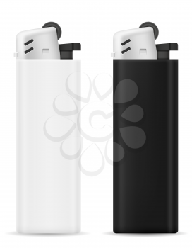 plastic disposable lighter vector illustration isolated on white background