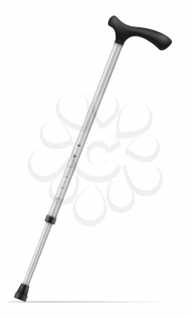 medical telescopic stick crutches vector illustration isolated on white background