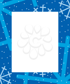 Royalty Free Clipart Image of a Winter Frame
