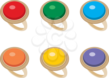 Royalty Free Clipart Image of Rings
