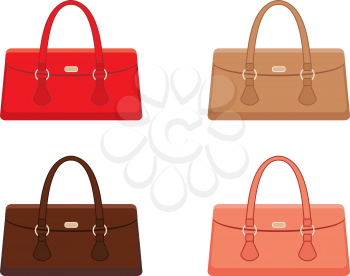 Royalty Free Clipart Image of Four Female Bags