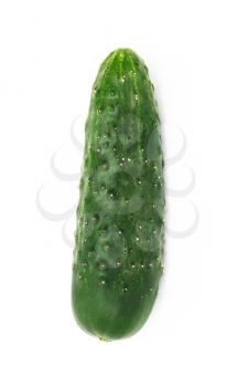 green cucumber, isolated on white background 