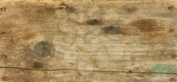 background of the old piece of wood with nails