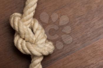 rope on a wooden background