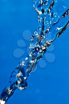 beautiful water on a blue background
