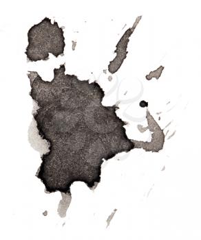 black blot on a white background