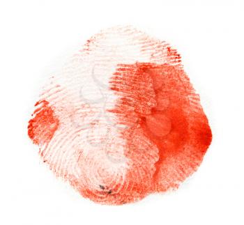 red fingerprint. macro