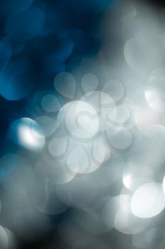 abstract background of beautiful blue bokeh festive