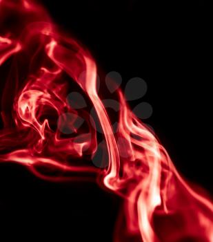 red smoke on black background