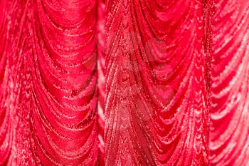 red curtains as a background