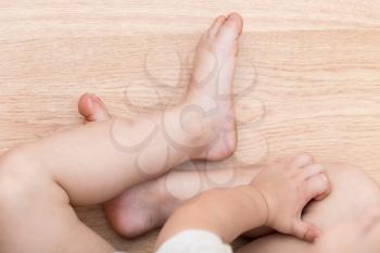 baby's feet on the floor
