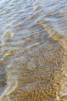 Background of the surface water on the shore