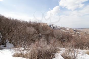 Nature in the Tien Shan mountains in winter. Kazakhstan