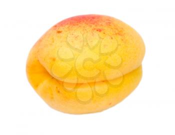 yellow apricots on a white background