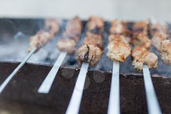 grilled skewers on the grill