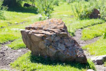 big mountain stone on nature
