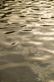 background of yellow surface of the water