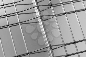 metal mesh on a silver background
