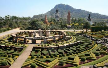 Royalty Free Photo of Nong Nooch Tropical Botanical Garden in Thailand